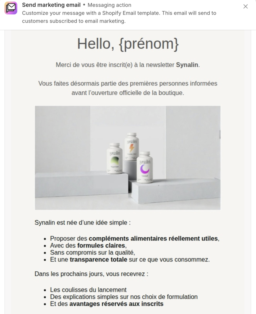 email template synalin.fr