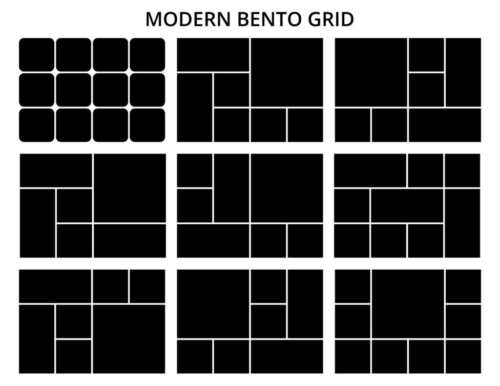 Exemple de section bento Shopify mise en page modulaire boutique premium