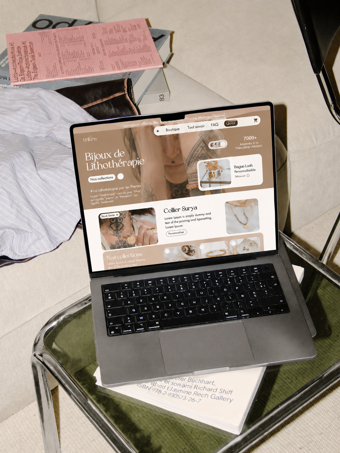 Mockup site internet sur mesure sur MacBook, agence web