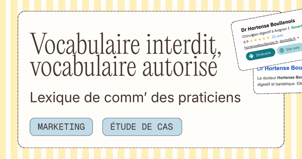Vocabulaire interdit, vocabulaire autorisé : le lexique du praticien qui communique en ligne