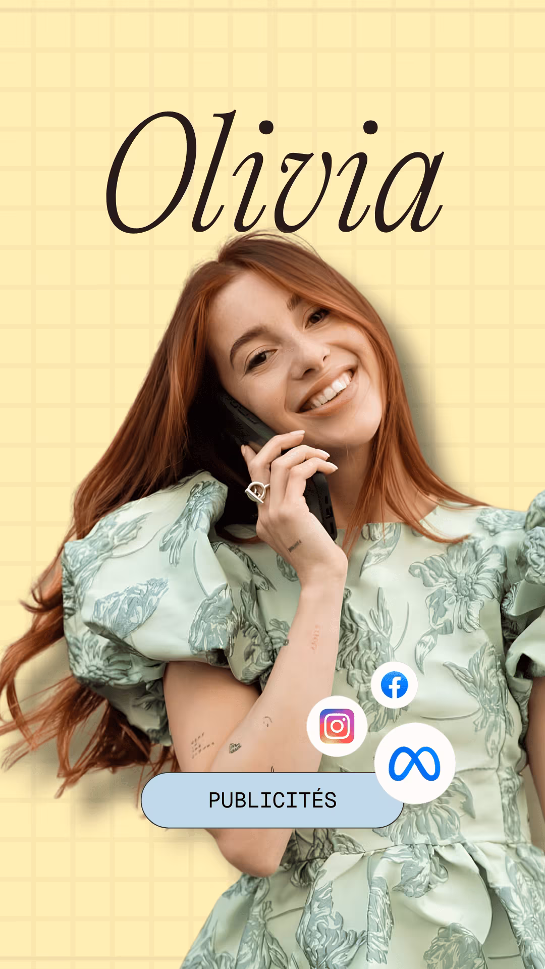 Olivia, publicité du collectif Prisméa
