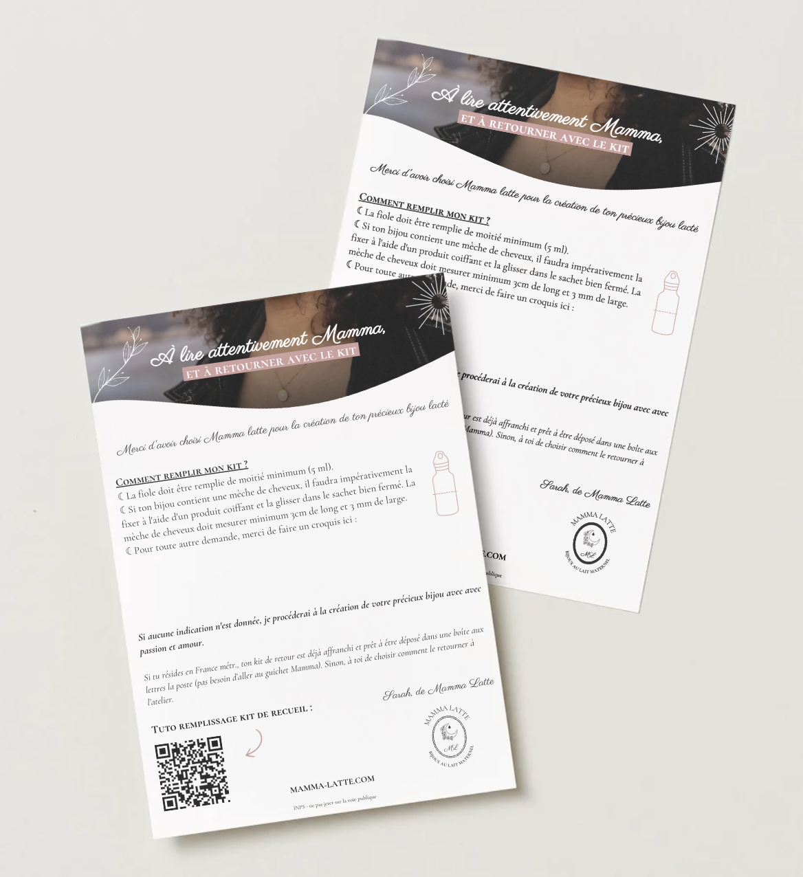 Page boutique du site e-commerce Mamma Latte
