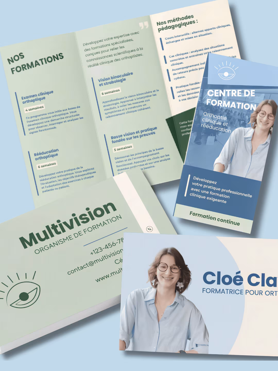 Identité visuelle Multivision de l’orthoptiste Cloé Clavel