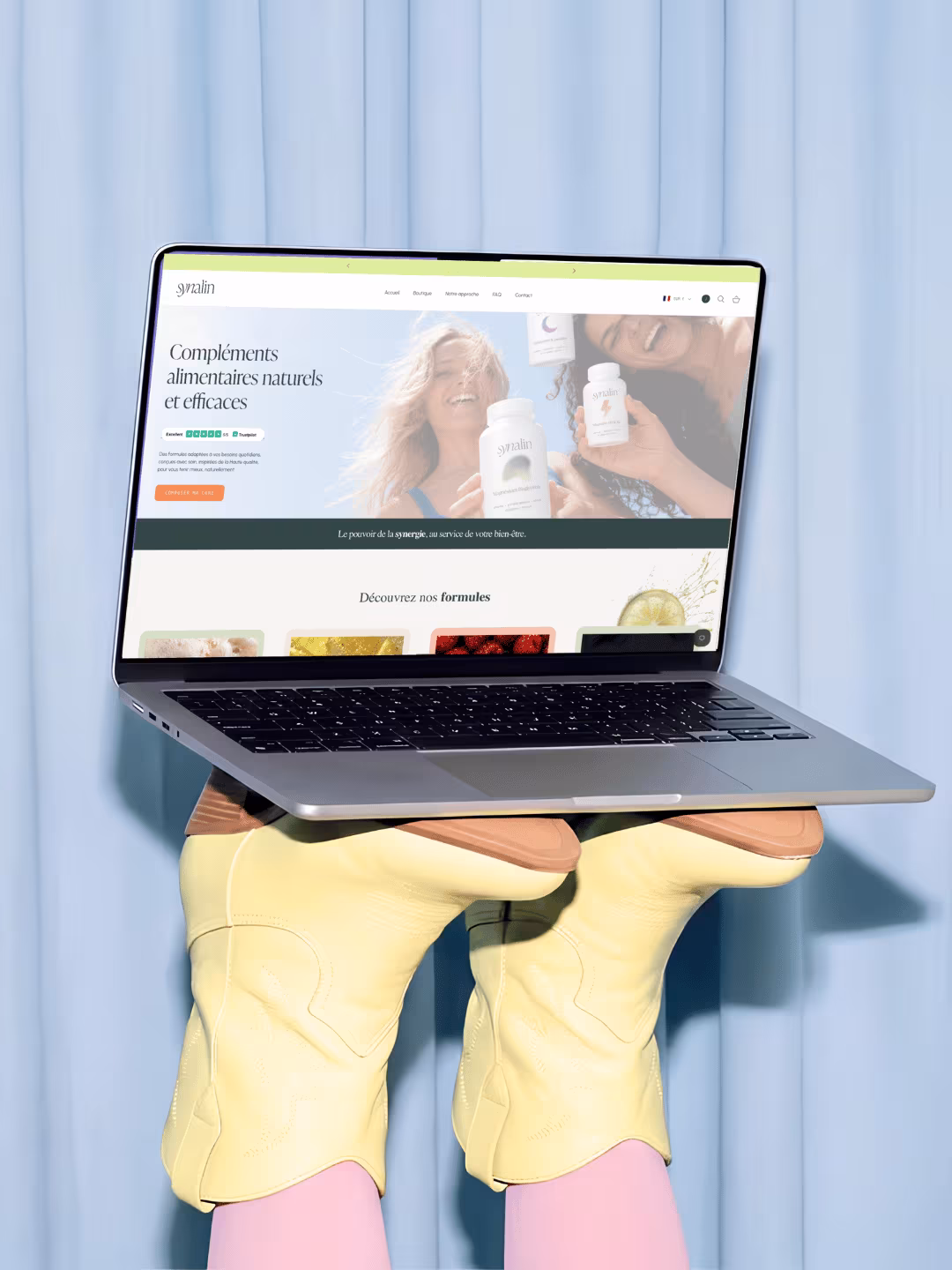 Site internet e-commerce de compléments alimentaires Synalin